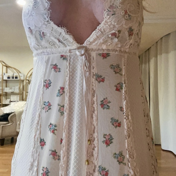 Free people -Floral Lace Halter Maxi Dress - Picture 2 of 4
